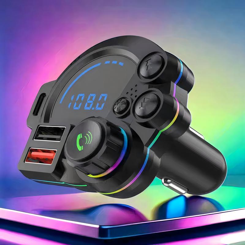 New High-Quality Car Bluetooth MP3 Hands-Free Music Player FM Transmitter with Dual USB Charging Ports LED Display & 32G Capacity for China Origin Vehicles - Carplay Stick