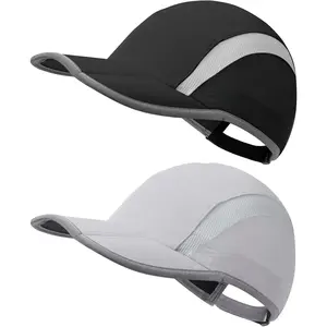 2 Pack Reflective Foldable Sports Hat UPF 50+ Sun Protection Outdoor Run Hats for Men and Women