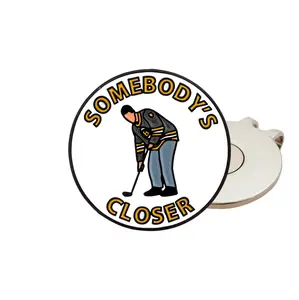 Happy Gilmore Somebody's Closer Golf Ball Marker with Magnetic Hat Clip