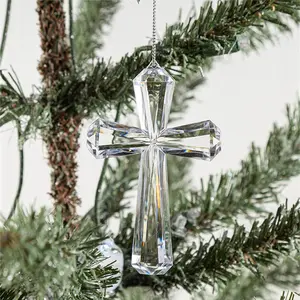 Clear Acrylic Pendant Tree Decoration Festive Hanging Ornament Decors