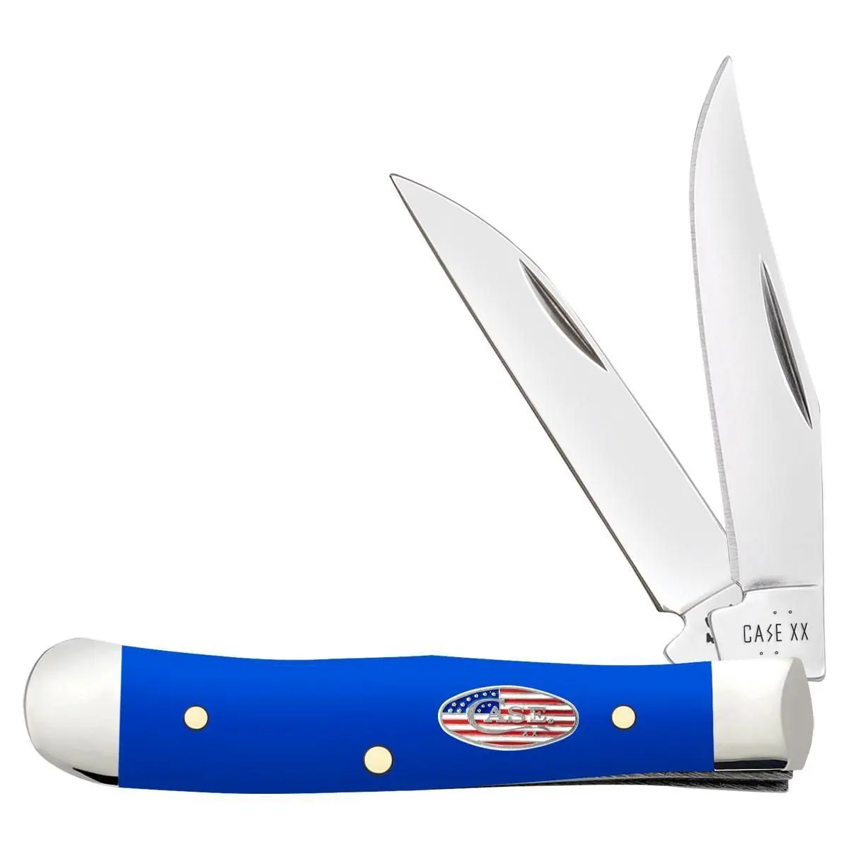 Case 16401 XX Knives Royal Blue Smooth Synthetic Tiny Trapper Folding Knife CA16401