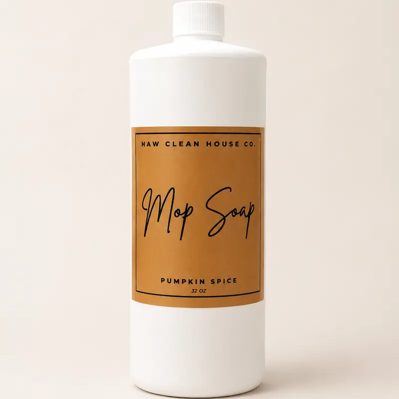 32oz Limited Edition Exclusive Label Pumpkin Spice Luxury Concentrated Liquid Mop Soap Spray - Naturally Derived, Family-Safe Disinfectant Antiseptic with Witch Hazel, Floor Cleaner, All-Purpose Cleaner, Safe for All Floor Types, Home Supplies