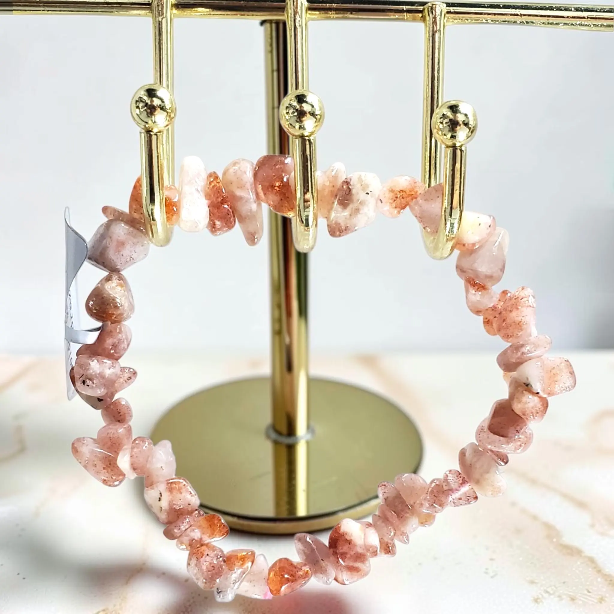 Sunstone Crystal Chip Bracelet