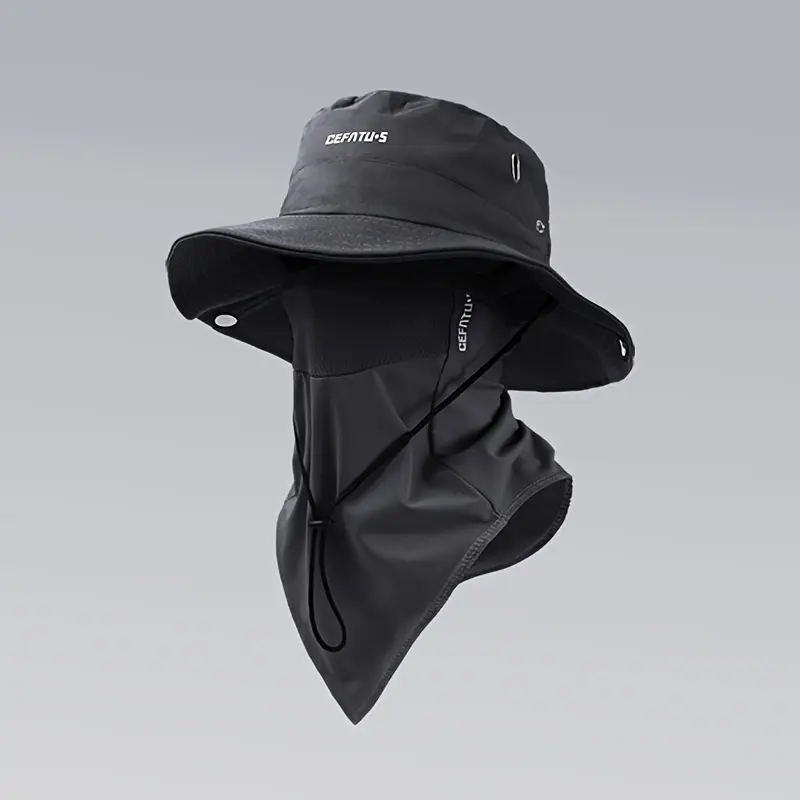 [Outdoor Sun Hats] 2 Sets of Outdoor Wide-Brimmed Sun Hats, Solid Color with Foldable Brim, Beach Fishing Hat, Suitable for Beach Fishing, Hiking, And Outdoor Work, Breathable, Drawstring Closure, for Men And Women, with Elastic, Breathable Mesh Face
