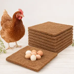OmniPets Chicken Nesting Box Pads Natural Coconut Coir Nest Liners Trim To Fit Breathable Absorbent Coop Bedding Cushion For Laying Hens Backyard Poultry Egg Collection And Easy Nest Refresh