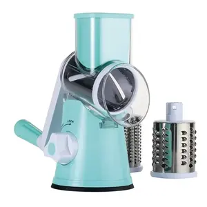 Vegetable Cutter & Slicer Manual Kitchen Cheese Chopper Machine with 3 Sharp Drums Multifunctional Shredder Does not apply