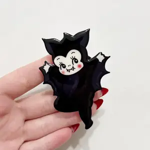 Kewpie Baby Bat Phone Grip Spooky Halloween Style, Kindle Holder, Phone Holder