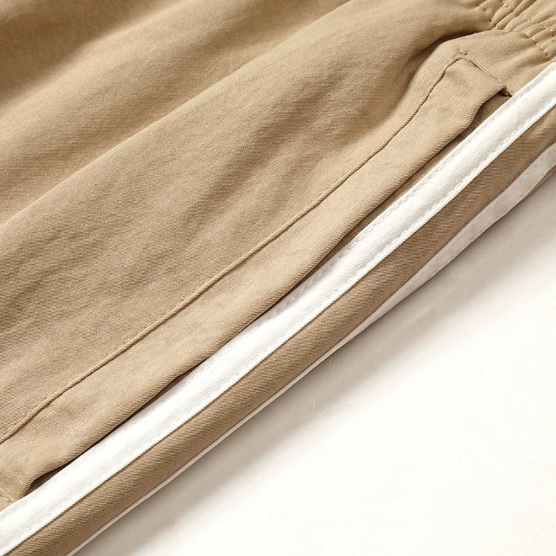 Side Stripe Loose Fit Wide Leg Pants Drawstring Waist Casual Sports Style Comfortable Loungewear Dress Wide-Leg Pleated Men's