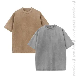 HarleyLand 1/2 Pack Women’s Vintage Washed T-Shirts, Soft Cotton Oversized Short Sleeve Crewneck Tees, Plain Solid Color Casual Tops, Everyday Basic Shirts for Summer Outfits, Streetwear, Lounging