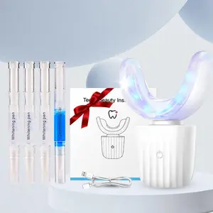 Teeth Brightening LED Light Kit, 1 Box Teeth Brightening LED Light & Mouth Tray & Carbamide Peroxide Gel, Oral Tool for Women & Men