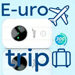 Travel WiFi Router 4G/5G Mobile Hotspot Portable with SIM Card Slot, Multi-Device Connection Smart Watch Laptop Tablet Phone, High-Speed Pocket Modem for EU Vacation Business