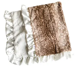 Cozy & Cute Kids Blanket – Fawn Ruffled Design in a Gentle, Lightweight Feel
