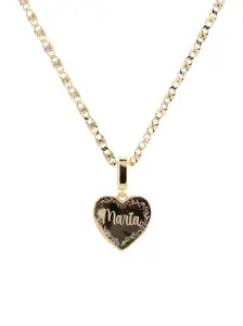 Exclusive Gold-Plated Heart Pendant—Fully Customizable. Includes an 18" or 24" Chain. Please provide the name in a note or message.
