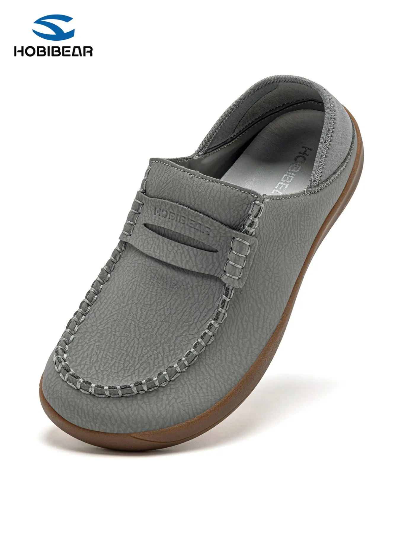 Hobibear Spring Autumn Wide Fit Minimalist Style Unisex Flat Soft Sole Lightweight Slip-On Casual Oxford Walking Shoes for Commuting No Tie Shoes Office Commuting Shoes Lightweight Slip Ons