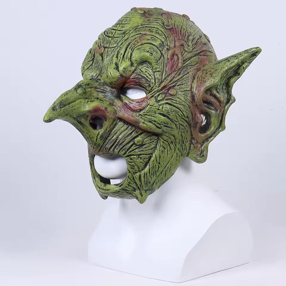 Goblin Mask Evil Orc Masks Greepy Gnome Face Masques Latex Mascarillas Goblinoid Mascaras Halloween Costume Carnival Helmet Prop men andwomen cosplay