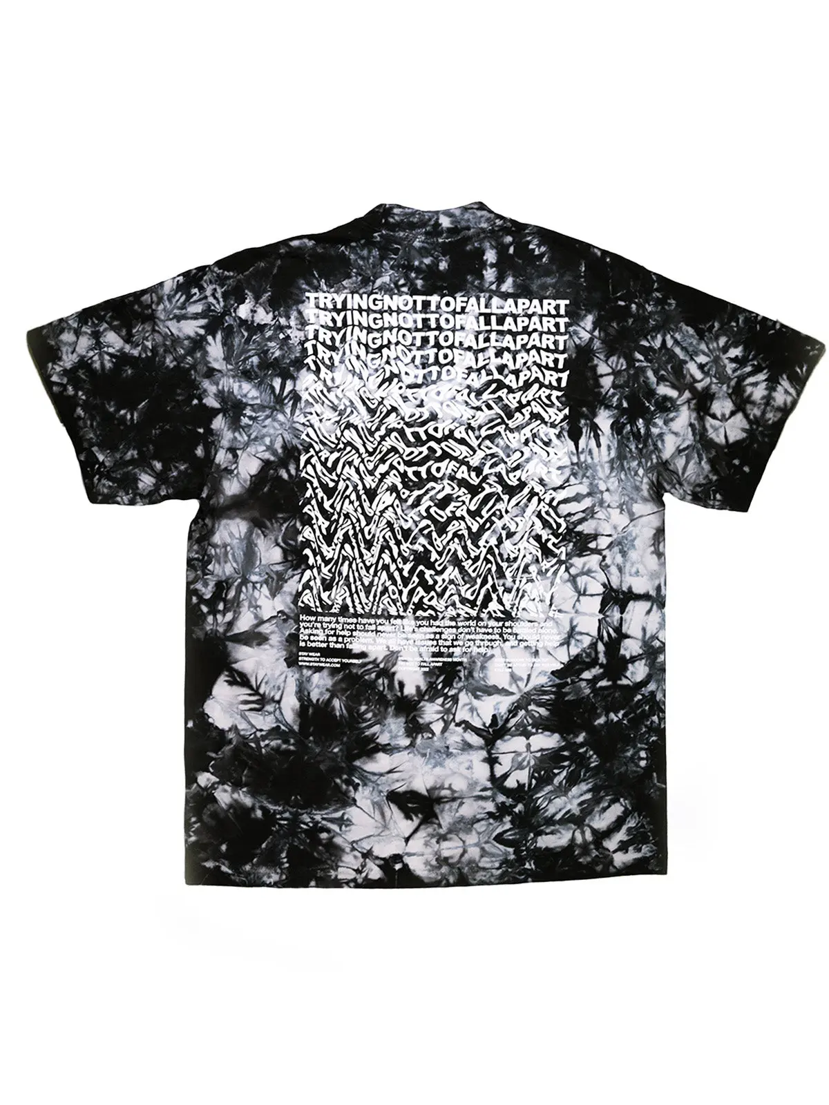 Trying Tie-Dye Oversized Tee - Black & White