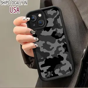 Camouflage Pattern Case for IPhone 16 15 14 Pro Max 13 12 11 XR XS Plus Shockproof Drop Protection Rugged Durable Silicone Cover Gifts for Women Men Girls Boys iphone  15  pro  max  case