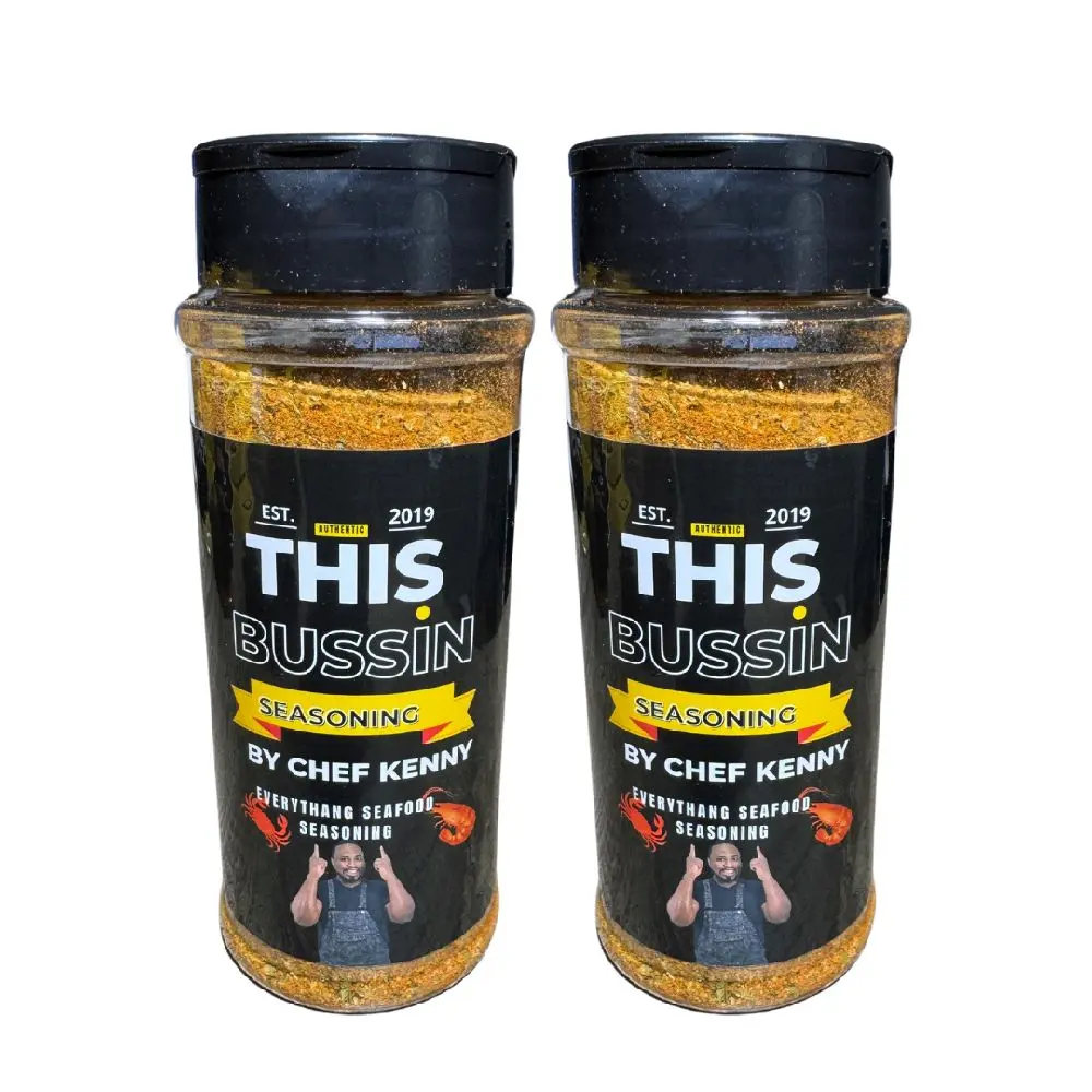 Chef Kenny Seafood Duo Seasoning Bundle - Low Sodium Spices for Beef, Chicken, Fish, Pork & Vegetables - 2 x 12 oz Bottles - Flavor, Natural