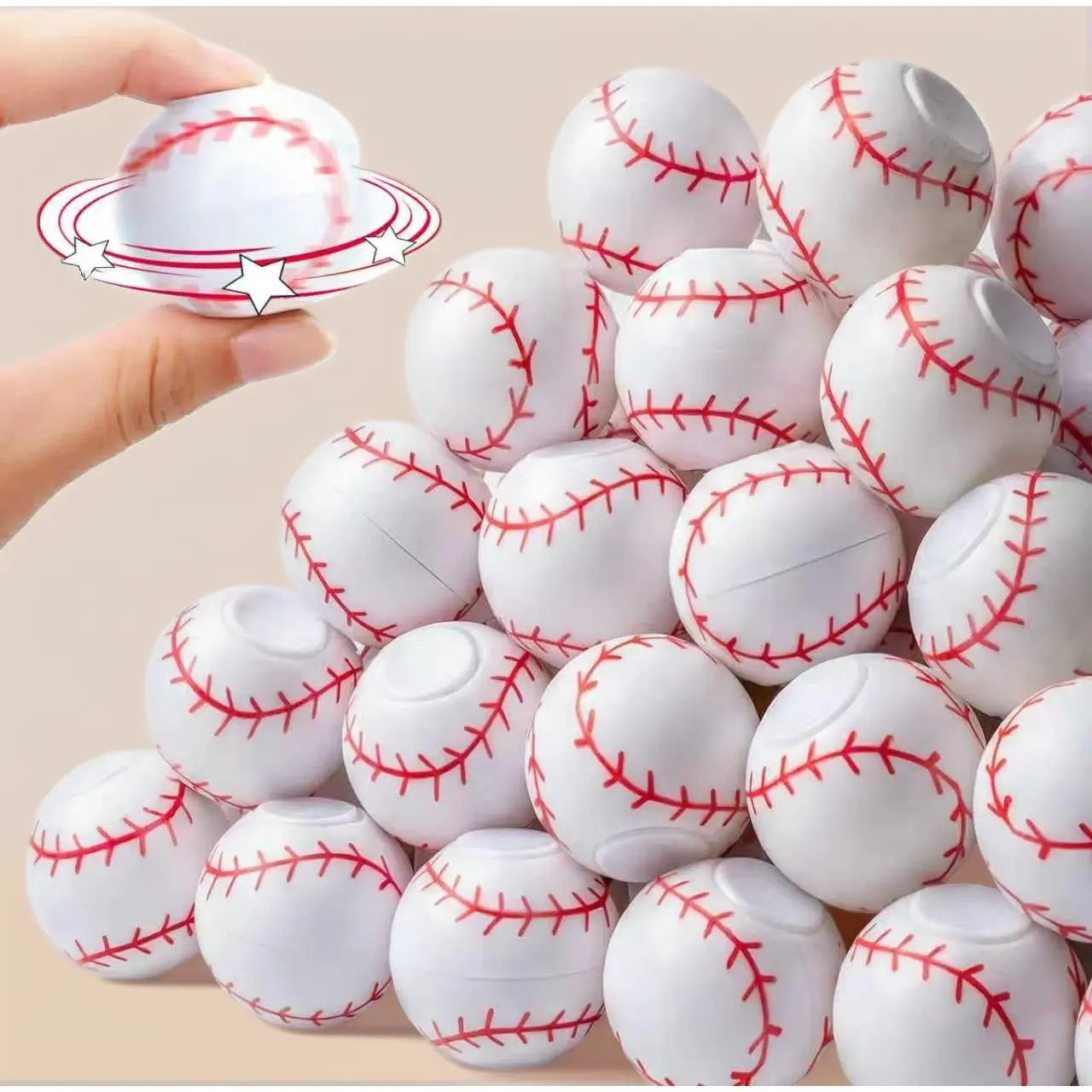 32PCS Baseball Spinning Fidget Toys, Bulk Party Favors for Kids 4-12, Car Interior Stowing & Tidying Accessories, Birthday Goodie Bag Stuffers, Classroom Treasure Box Items, Carnival Prizes, Baseball-32Pcs, Sports