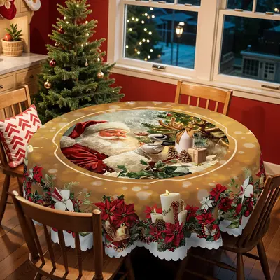 Round Dining Table Christmas Decor TikTok Shop