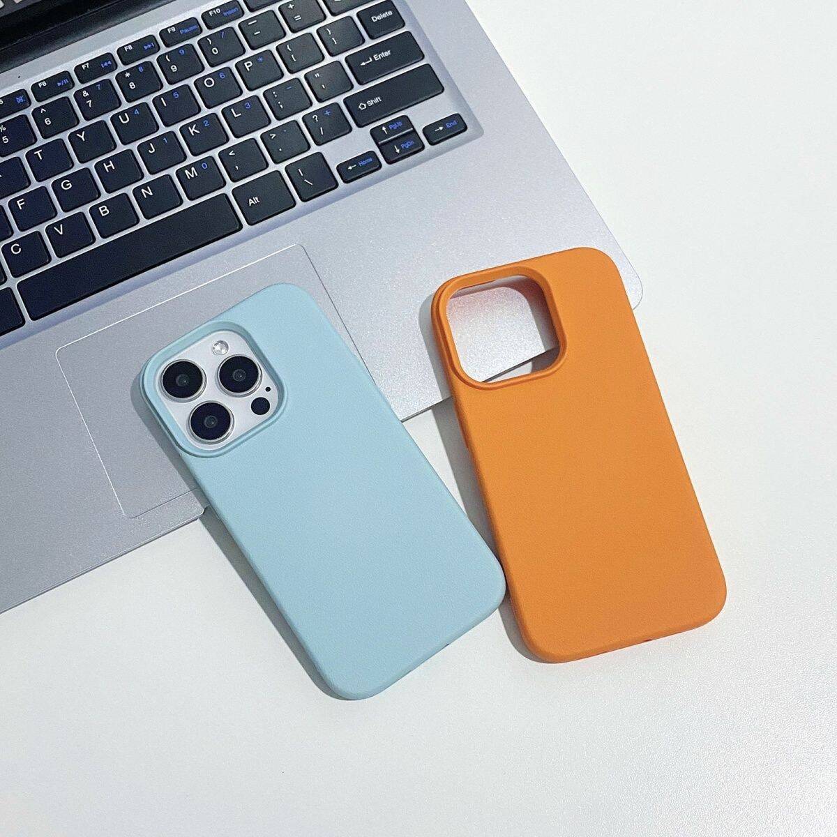 Soft Bumper Matte Phone Case, Faux Leather Texture Anti-Slip Cover, Raised Lip Shockproof Protection with Extra Large Camera Cutout, Universal for iPhone 11/12/13/14/15/16/17 Pro Max/Plus/Air