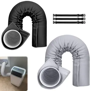 Upgraded Version Portable Air Conditioner Hose Cover with 3 PCS Elastic Straps, Portable AC Hose Duct Vent Insulation Sleeve AC Hose Insulated Cover Wrap for 5" & 5.9" Diameter AC Exhaust Hoses Tube for Heat Reduction,Summer Essential