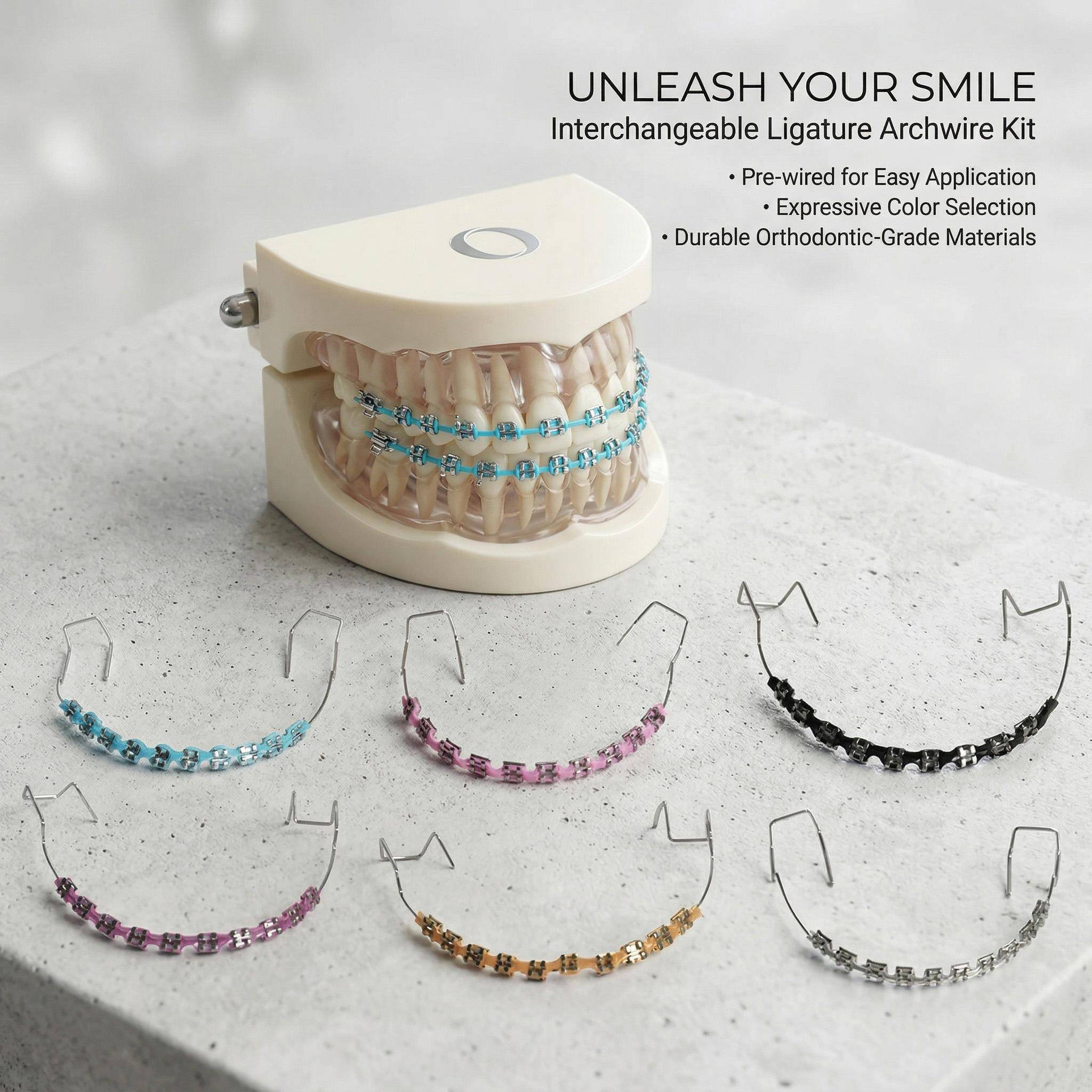 1 Pair Fashion Braces Colorful Temporary Tooth Decoration with Metal Wires Metal Bracket Orthodontic Ligature Ties High Quality 1 Pair Fashion Braces Colorful Temporary Tooth Decoration with Metal Wires Metal Bracket Orthodontic Ligature Ties High Quality