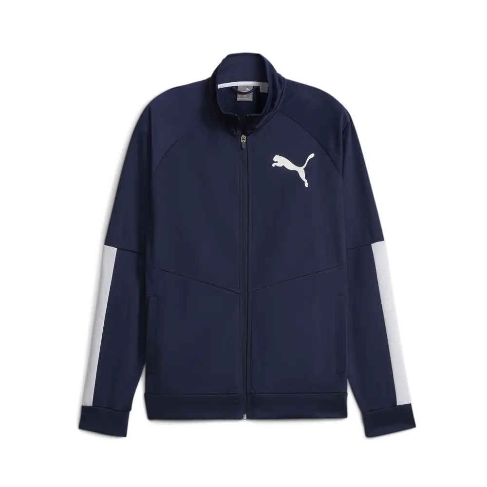 PUMA Mens Contrast 2.0  Athletic Outerwear Casual Full Zip - Blue