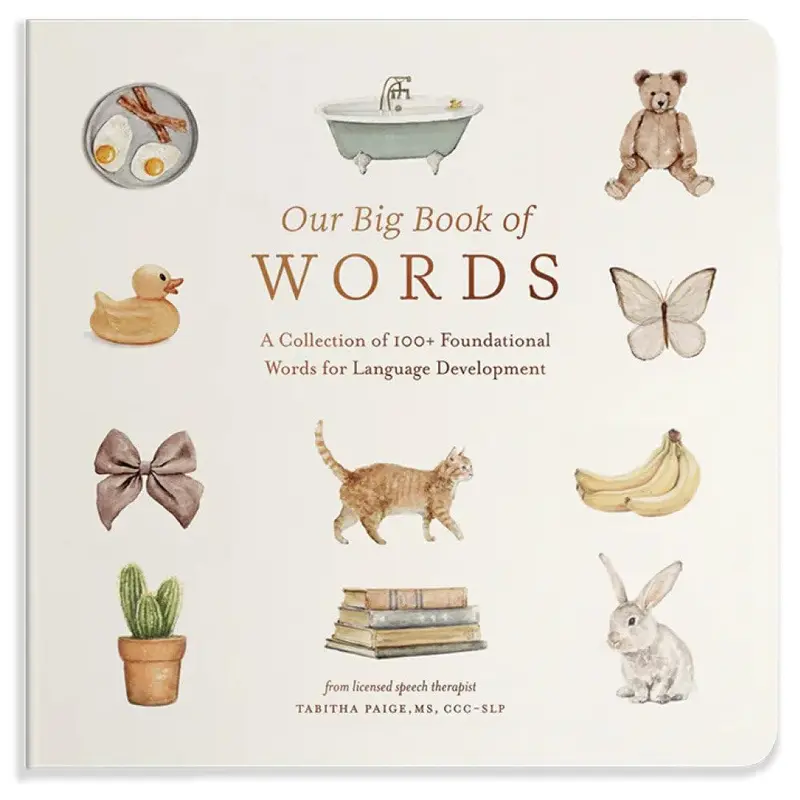 Our Big Book of First Words: 100+ Foundational Words for Language Development (Our Little Adventures Series) - Kids' Early Learning Book with Animal, Vegetable, Garden Themes, Gift Ideas for Kids, Kid Books, Transportation