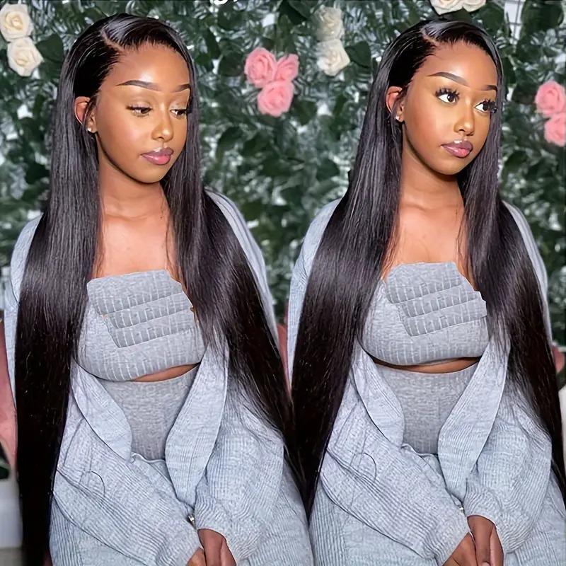 Highlight Wig 13x6 Hd Lace Frontal Wig Natural Hairline Pre Plucked P4/27 Ombre Colored Straight Human Hair Wig For Women