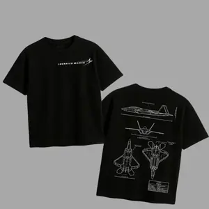 F-22 Raptor Blueprint T-Shirt, Lockheed Martin Graphic Tee, Military Aviation Streetwear for Men, Fighter Jet Blueprint Shirt, Aerospace Engineering Gift, Retro Urban Fit Top