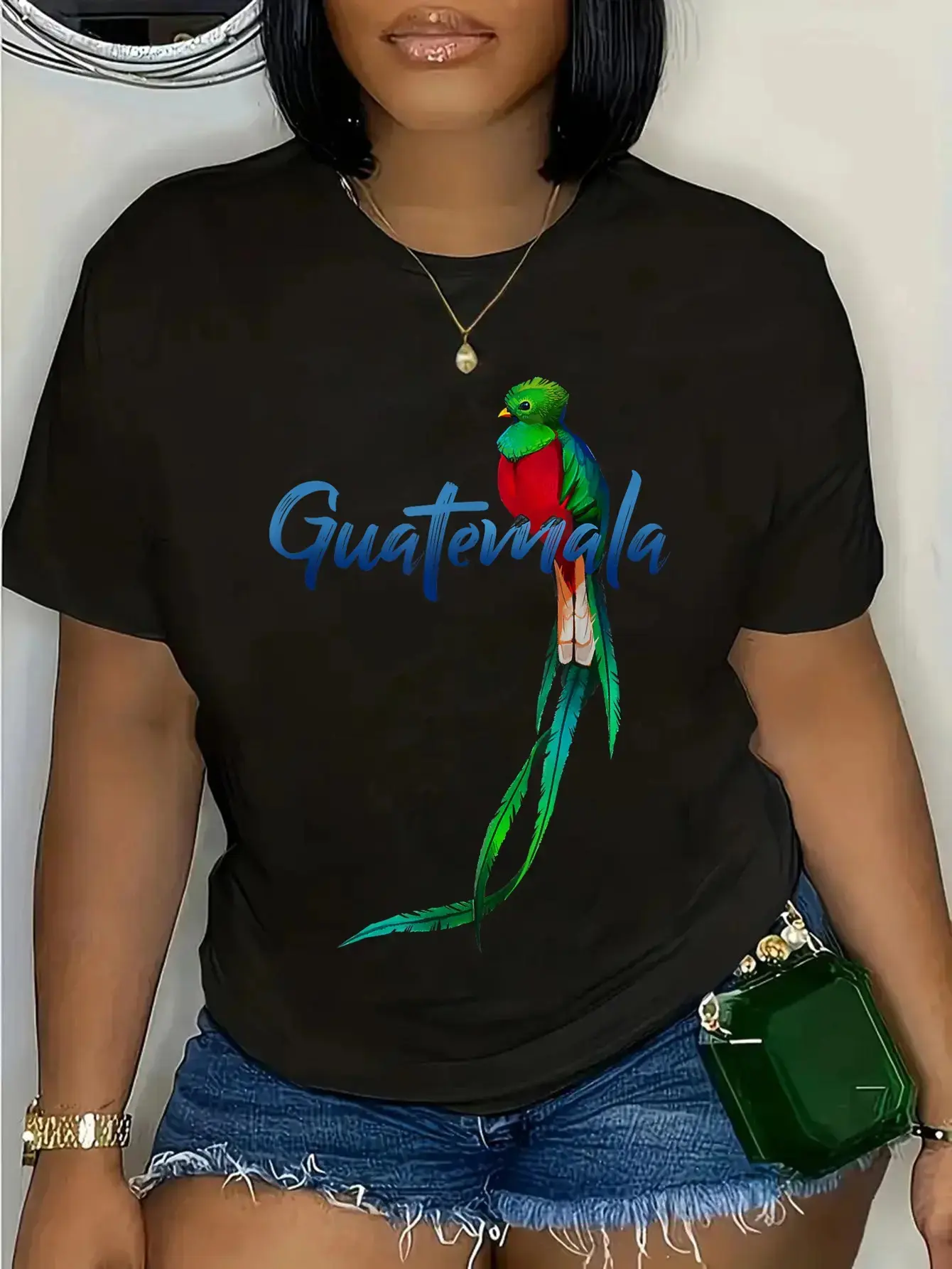 100% Cotton Unisex Guatemala quetzal T-Shirt Casual Graphic Printed Tee,boring,fitness