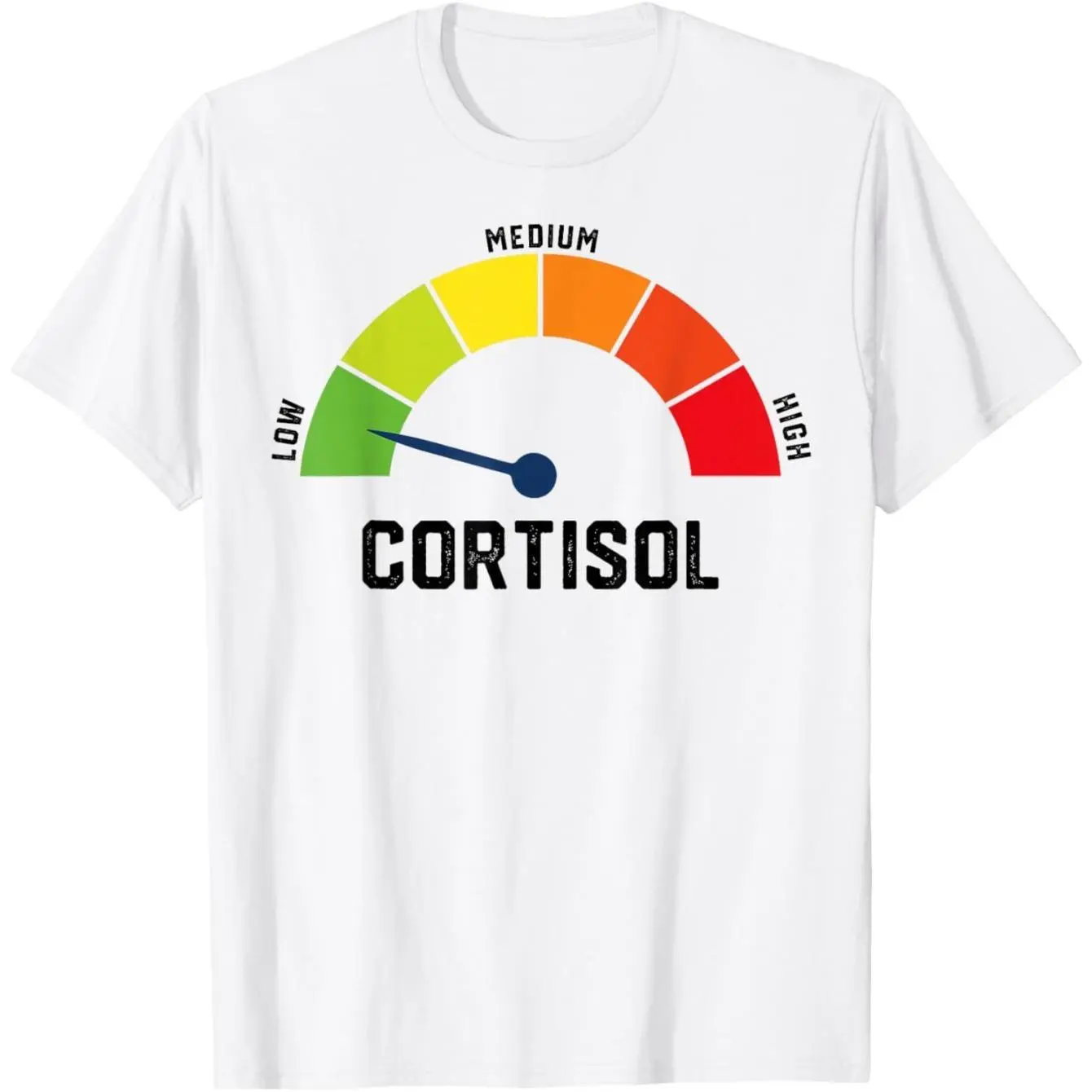 Men's Low cortisol levels as a positive health indicator Graphic T