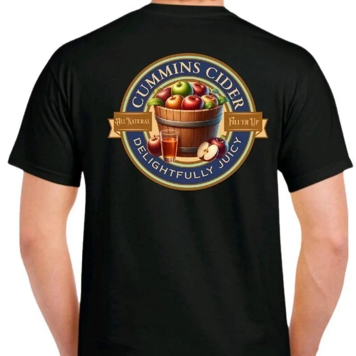 Cummins Cider Funny Meme printed on back Shirt, Cummins Cider Unisex Shirt