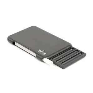 New Authentic Royal Box Torpedo Black 8 Slot Luxury Storage Wallet with Built in 3” Plastic Straw