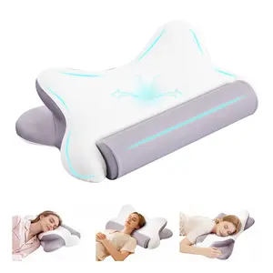 Cervical Pillows Memory Foam Bed Pillow for Neck Pain Relief- Removable Cover,