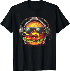 100% Cotton Cheeseburger With Sunglasses I Cheeseburger T-Shirt