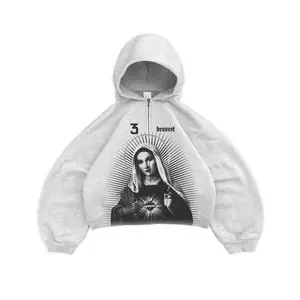 Grey Mary Zip Up Hoodie (UPGRADED)