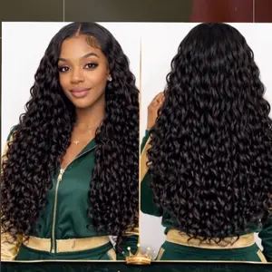 Deevine Tress VIRGIN HAIR Glueless Deep Wave, HD Lace Wig 6x6, 24" Soft Full Defined Curls Beginner Friendly Invisible Melt for Everyday Glam 180% Density Voluminous Body Lace Closure Wig Human Wig Hair