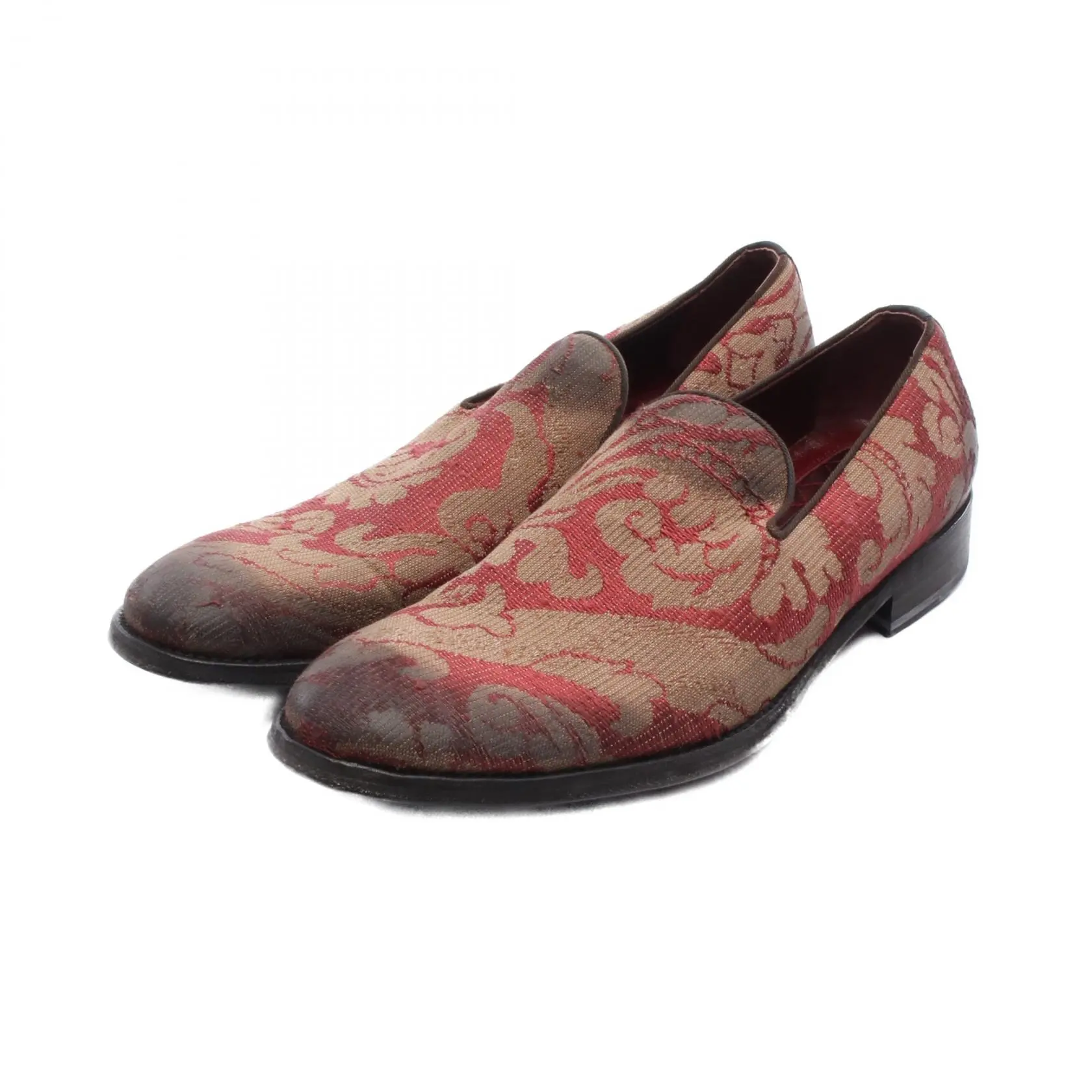 Pre-owned DOLCE & GABBANA Others Small Leather Goods Jacquard Fabric Dress Shoes