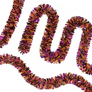 65  Halloween Metallic Tinsel Garland for Halloween Decorations Holiday Wedding Birthday Party Supplies