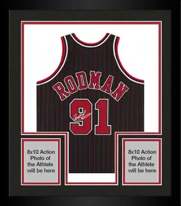 Framed Dennis Rodman Chicago Bulls Autographed Black 1995 Mitchell & Ness Authentic Jersey - Fanatics Authentic Certified