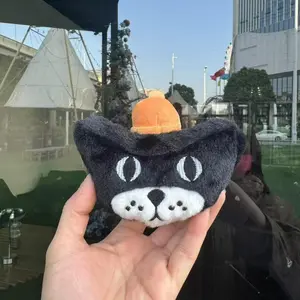 12cm Jelly Fun Marshmallow Keychain Kawaii Doll Pendant Bag Pendant Cartoon Cat Toy Key Chain Accessories Creative Holiday Gifts