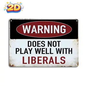 Funny Warning Sign, Vintage Sarcasm Metal Tin Sign, Wall Art Decor for Home Living Room Bedroom Dining Room Man Cave