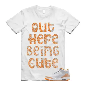 Orange Grey White 3 Outfit Shirt, Orange Citrus 3 Shirt, Streetwear Sneaker Match Graphic Tee, Casual Streetwear Cotton Tee,  Gift For Sneakerhead