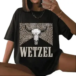 Wetzel Bullhead T-Shirt, Wetzel Country Music Shirt, Concert Tee, Nashville Shirt, Western Graphic Tee, Cowboy, Shortsleeve Casual Top Womenswear