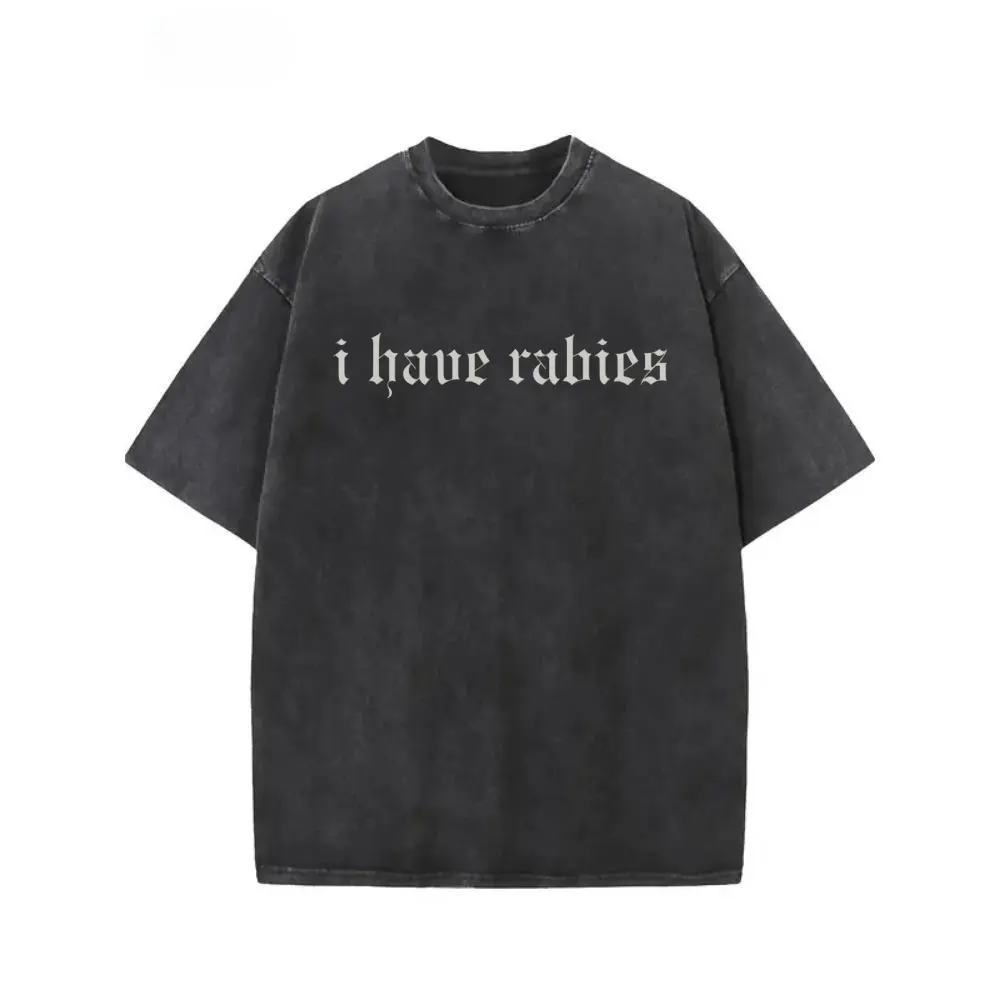 Washed T-shirt-black