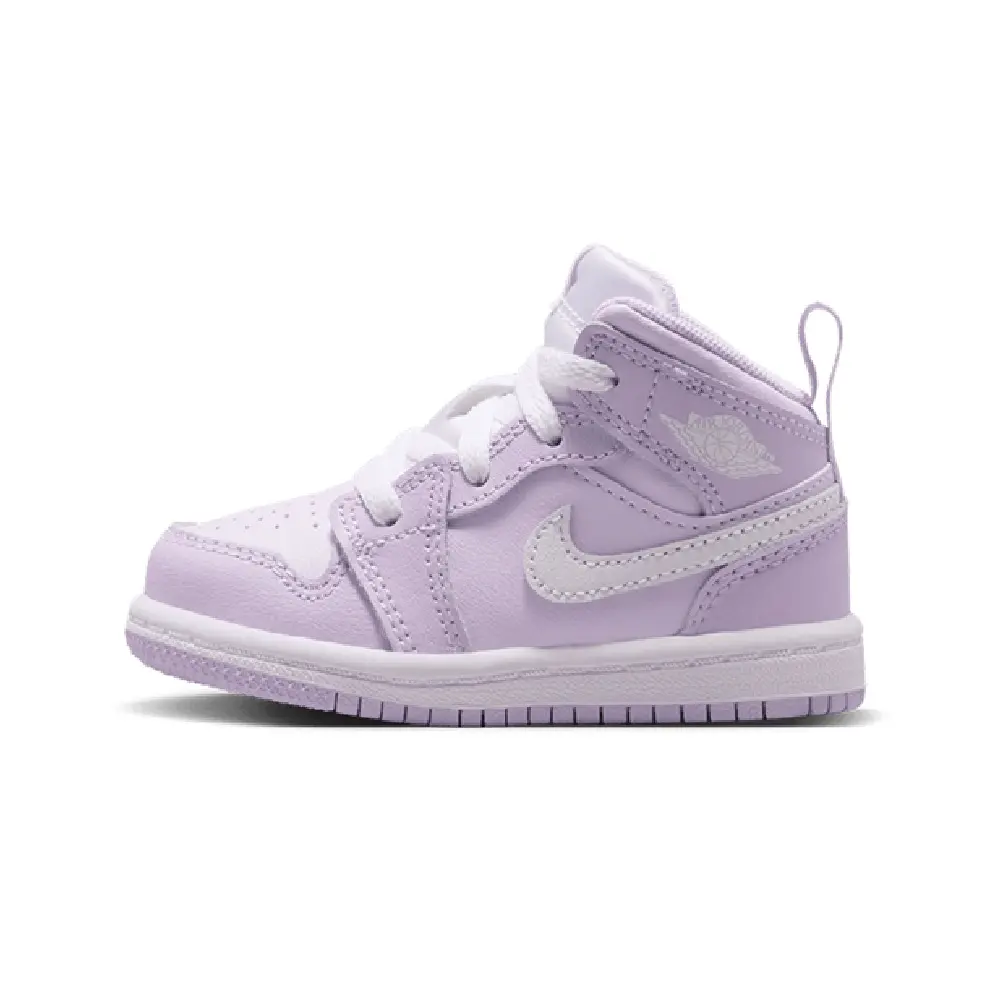 Toddler's Jordan 1 Mid Violet Mist/White-Barely Grape (DQ8425 502)