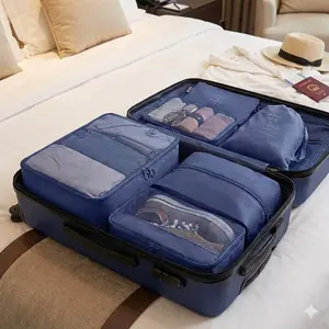 Travel Compression Packing Cubes: See-Through Waterproof & Wrinkle-Free Bags. Lightweight Explosion-Proof Zipper, Multi-Sizes for Suitcase Expansion, Perfect for Organizing Clothes. Must-Have Travel Accessory. Travel Organizer