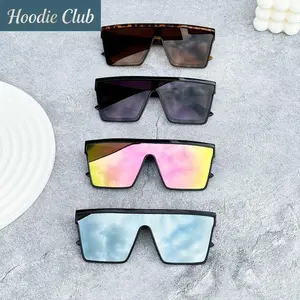 Cyberpunk Core Flat Top Oversized Shield Sunglasses 4-Pack Polarized Performance Eyewear for Riding Driving Unisex Fit Spring Summer Fall Winter Streetwear Anniversary Birthday Father's Day Christmas Gift Idea smart audio glass cycling Sports outdoor